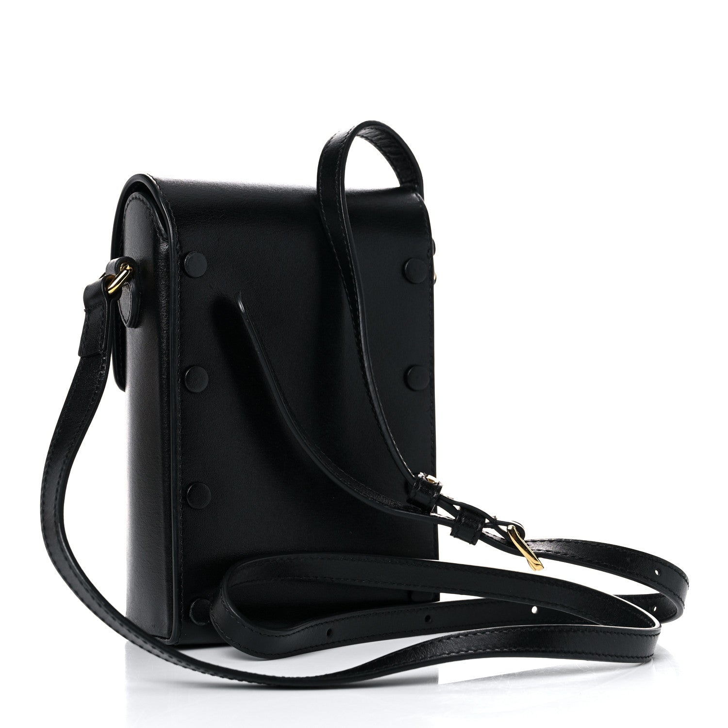 Gucci Boarded Plutone Calfskin Mini Horsebit 1955 Crossbody Bag Black 3 of 19