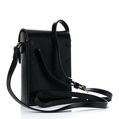 Gucci Boarded Plutone Calfskin Mini Horsebit 1955 Crossbody Bag Black 3 of 19
