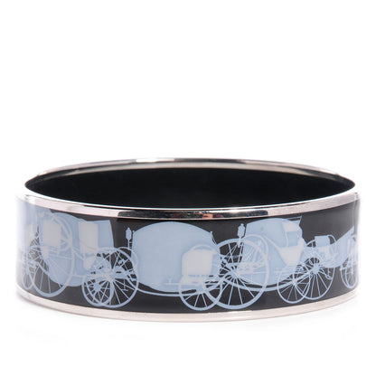 Hermes Enamel Printed Carriage Wide Bracelet 70 3 of 7