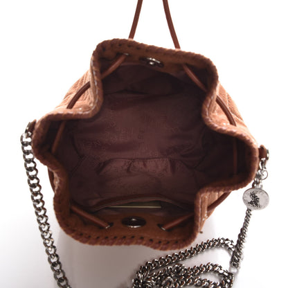 Stella McCartney Shaggy Deer Small Falabella Quilted Studded Bucket Bag Brandy 5 of 6