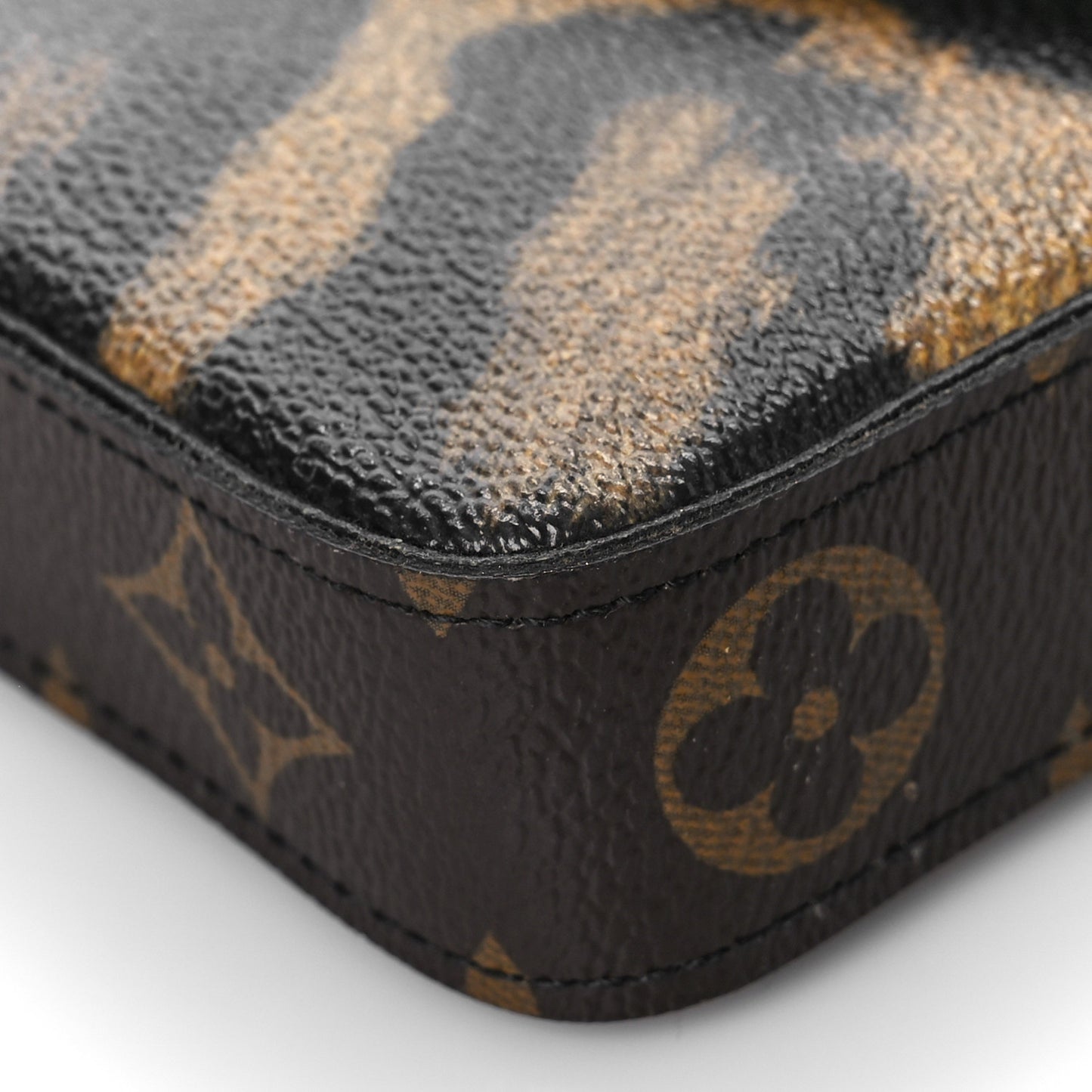 Monogram Animal Print Pochette Felicie Chain Wallet