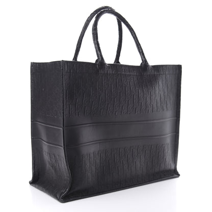 Christian Dior Oblique Calfskin Embossed Book Tote Black 3 of 10
