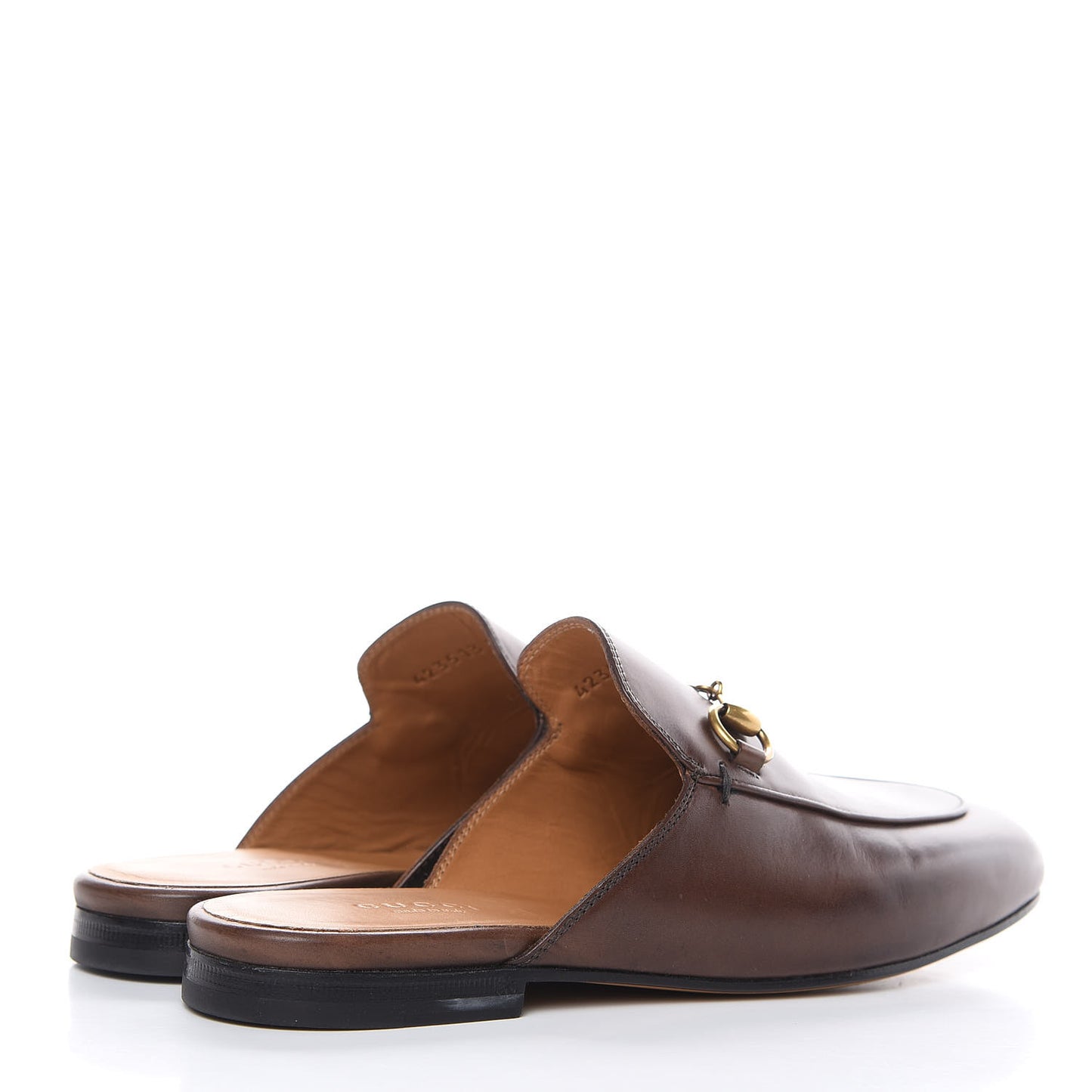 Calfskin Womens Princetown Slippers 36.5 Fondente Brown