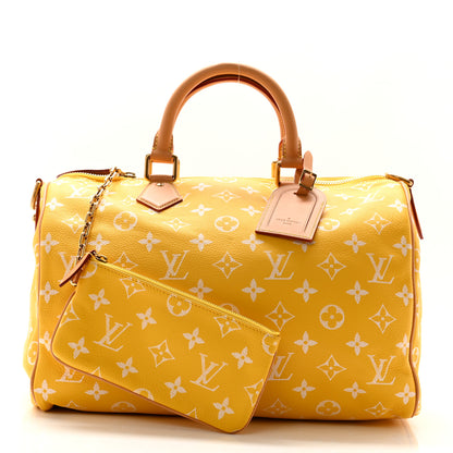 Louis Vuitton Calfskin Monogram Speedy P9 Bandouliere 40 Jaune Mat 2 of 11