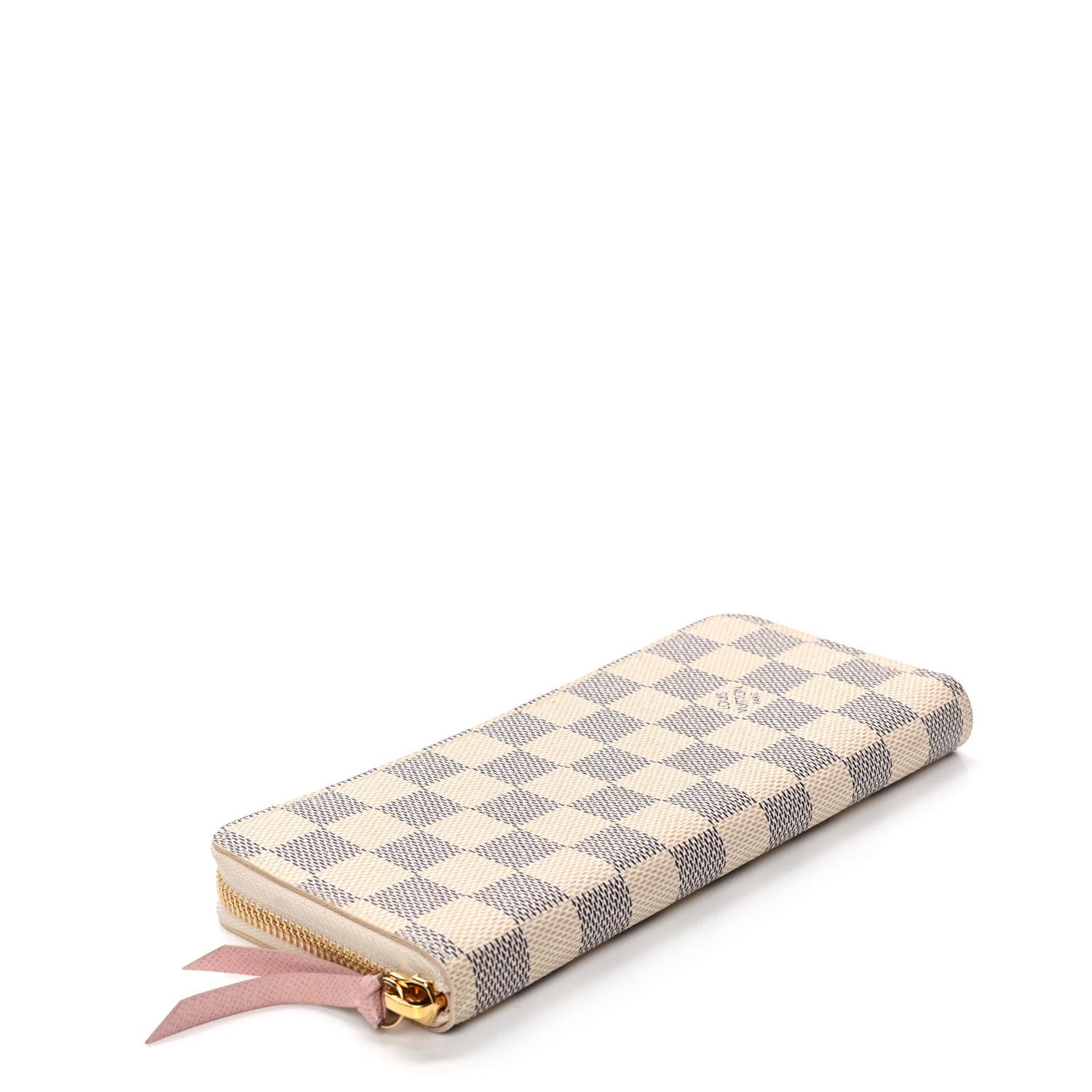 Louis Vuitton Damier Azur Clemence Wallet Rose Ballerine 3 of 4