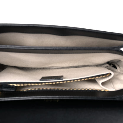 Gucci Textured Calfskin Geometric Print Horsebit 1955 Shoulder Bag Black Multicolor 5 of 11