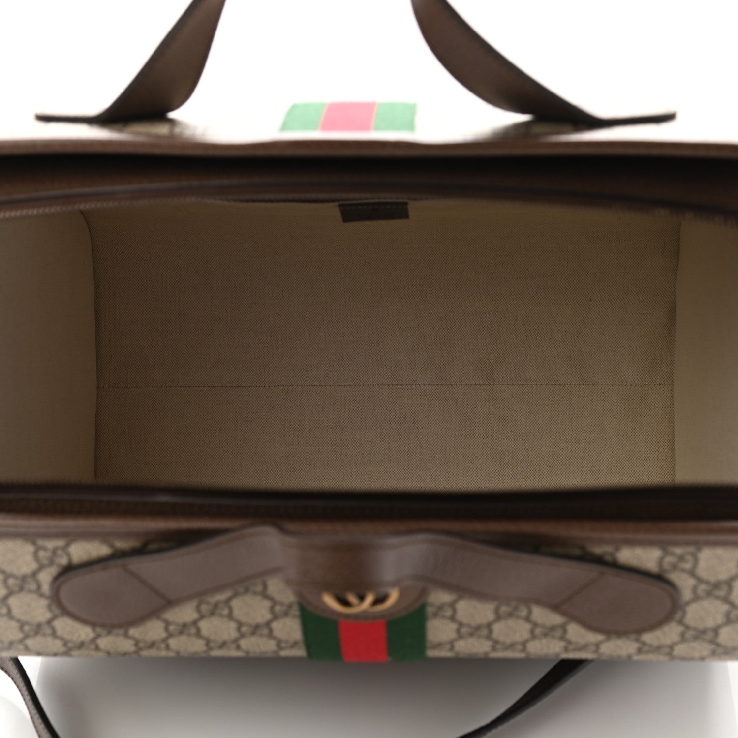 Gucci GG Supreme Monogram Web Ophidia Duffle Bag Beige New Acero 5 of 12