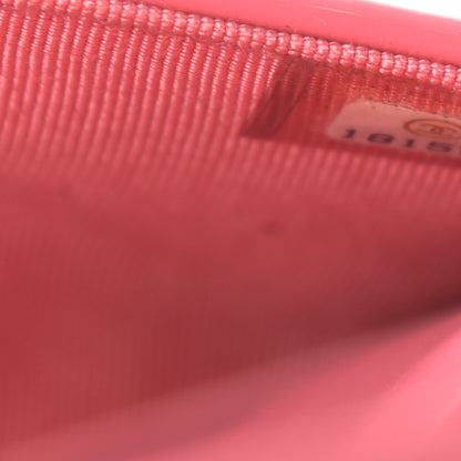 Chanel Patent Quilted Wallet On Chain WOC Pink 7 of 9