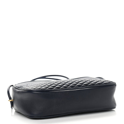 Saint Laurent Lambskin Quilted Victoire Camera Bag Deep Marine 4 of 11