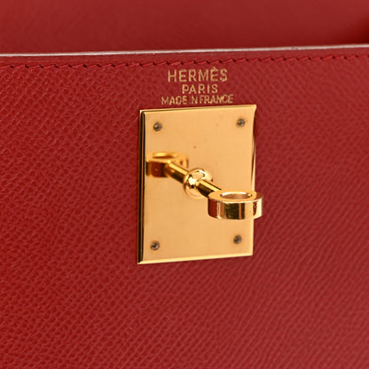 Hermes Courchevel Kelly Sellier 28 Rouge Vif 7 of 14