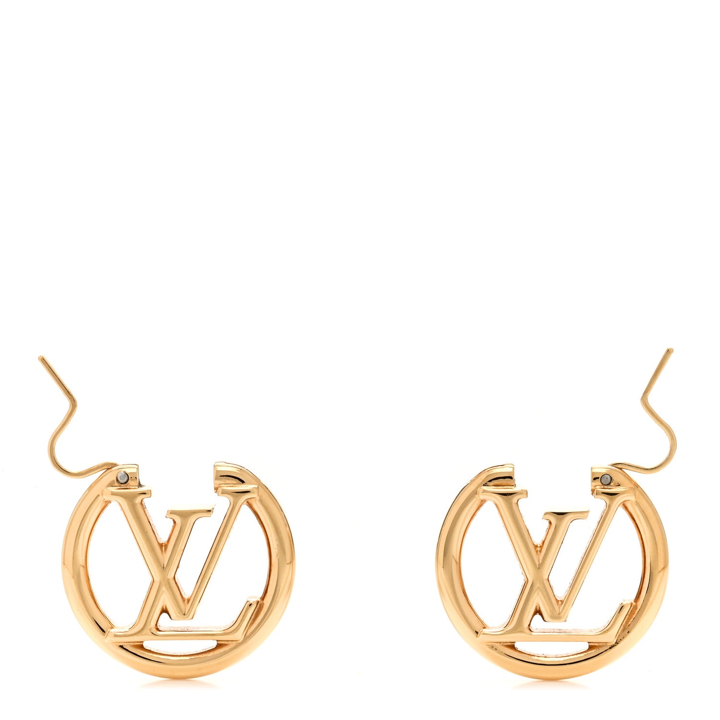 Metal Small Louise Hoop Earrings Gold
