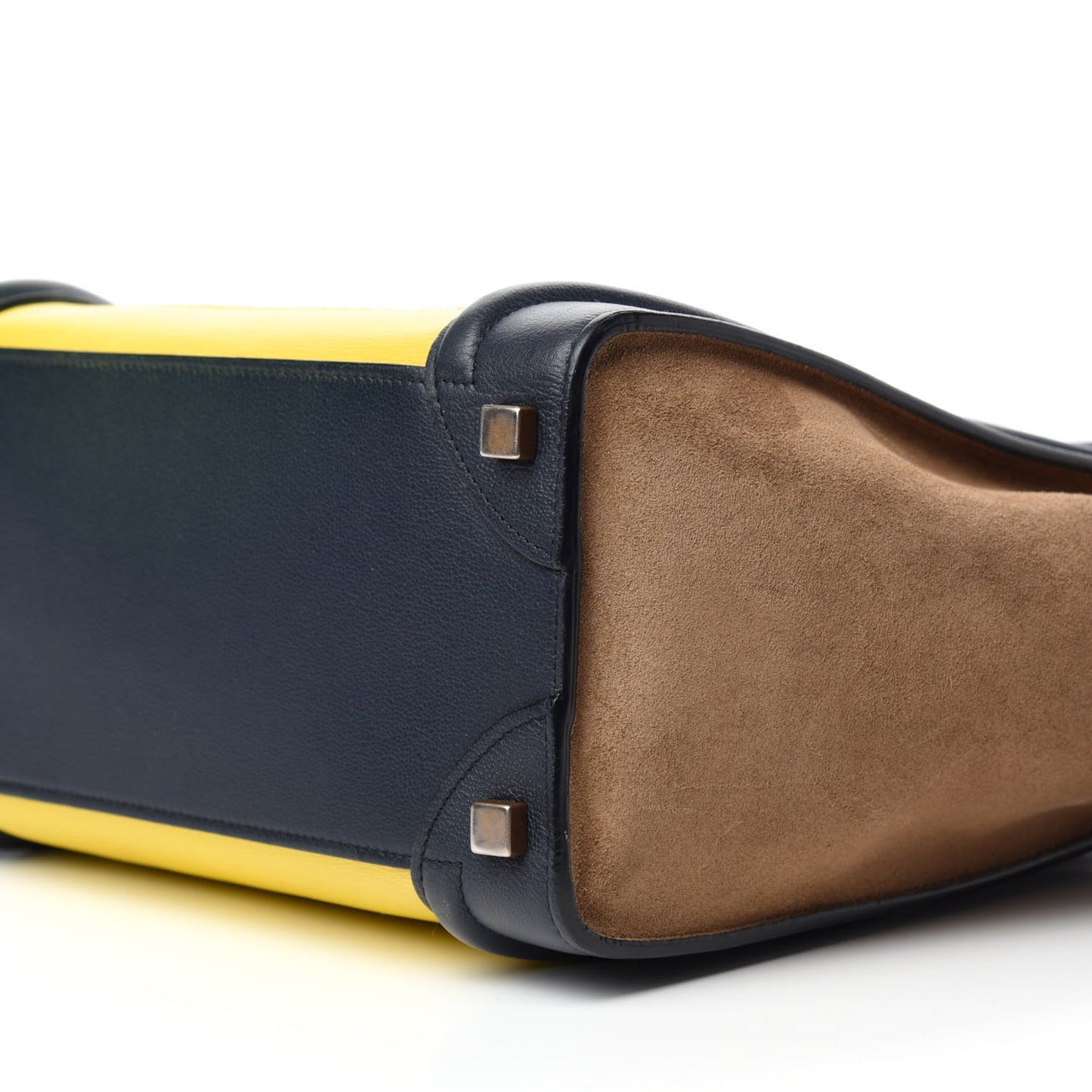 Nubuck Grained Calfskin Micro Tri-Color Luggage Fluo Yellow