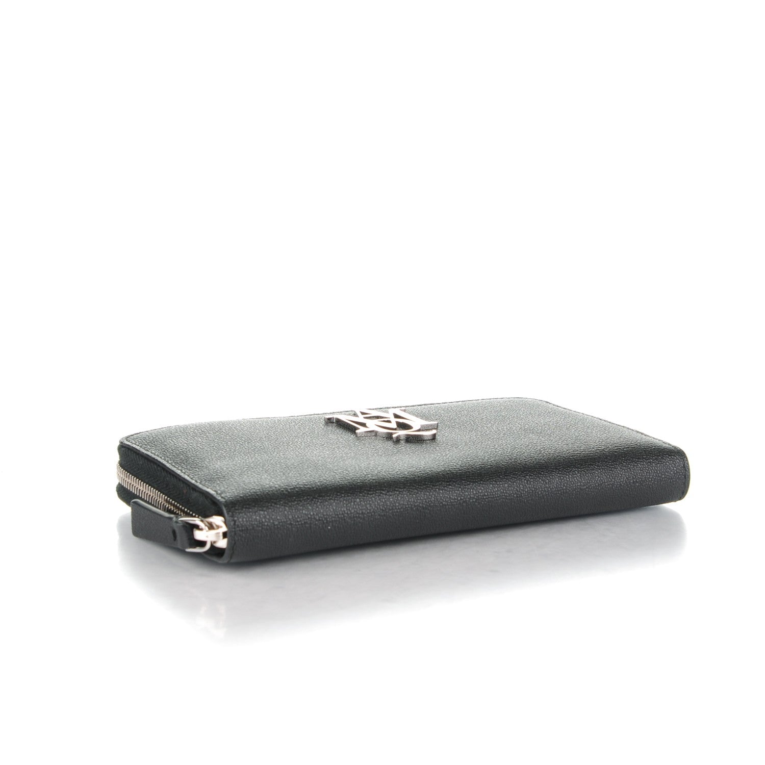Alexander McQueen Calfskin Insignia Continental Zip Wallet Black 4 of 7