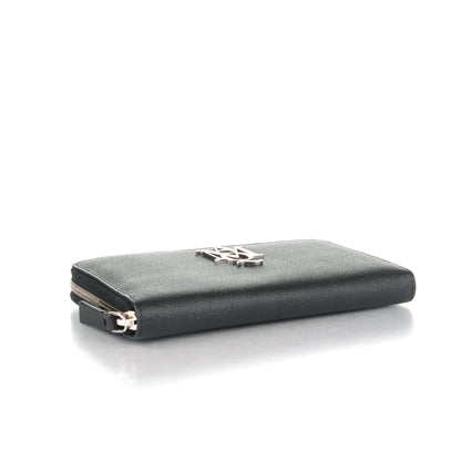 Alexander McQueen Calfskin Insignia Continental Zip Wallet Black 4 of 7