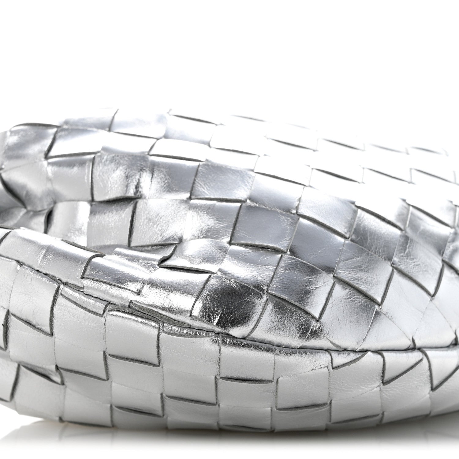 Bottega Veneta Metallic Nappa Intrecciato Mini Jodie Silver 9 of 11