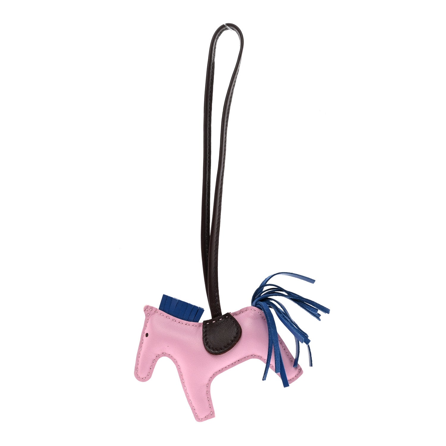 Hermes Milo Lambskin Grigri Rodeo Horse Bag Charm PM Mauve Sylvestre Bleu France Rouge Sellier 1 of 4