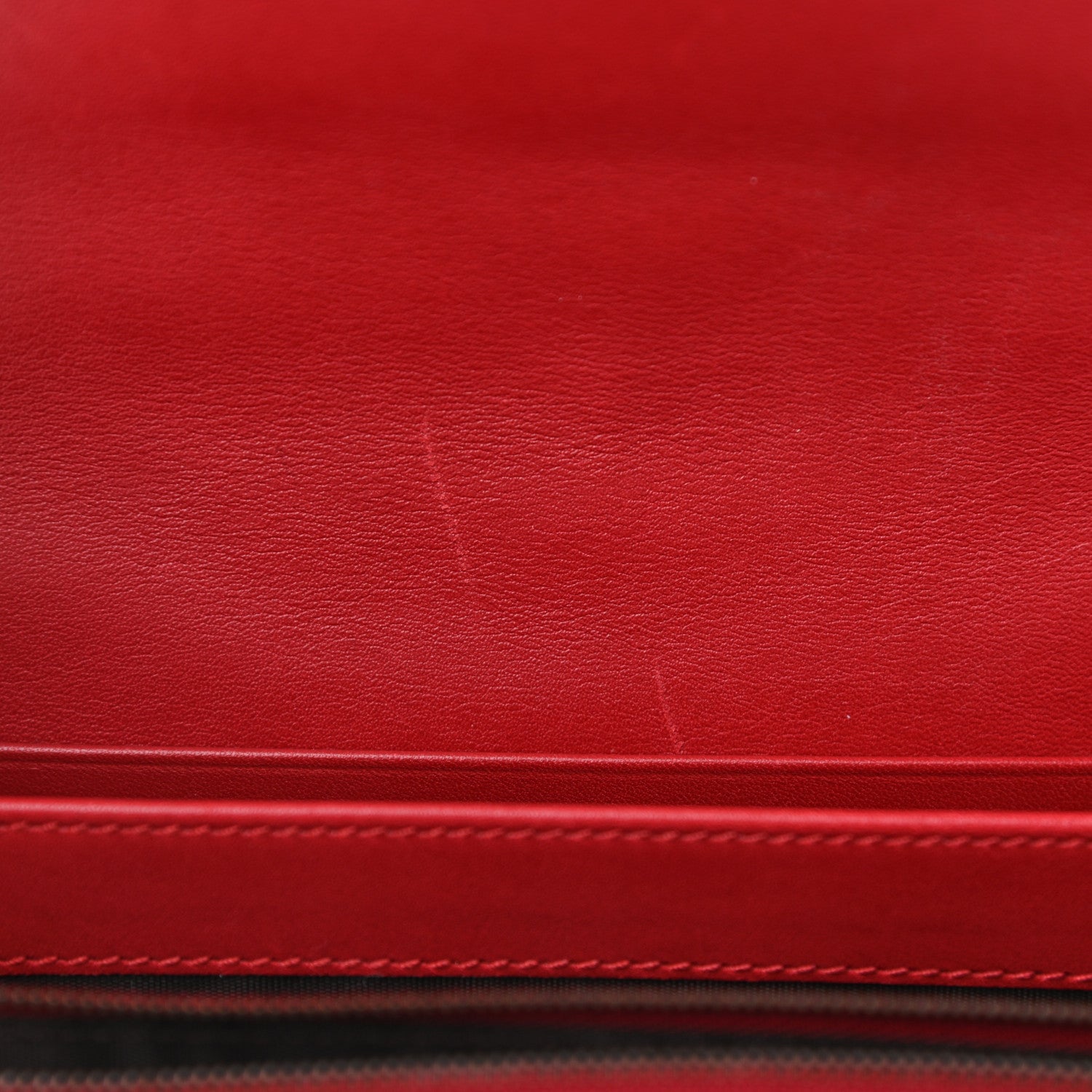 Gucci Calfskin Matelasse GG Marmont Chain Wallet Hibiscus Red 6 of 12