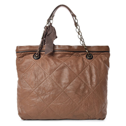 Lanvin Lambskin Quilted Amalia Cabas Tote Camel 1 of 20