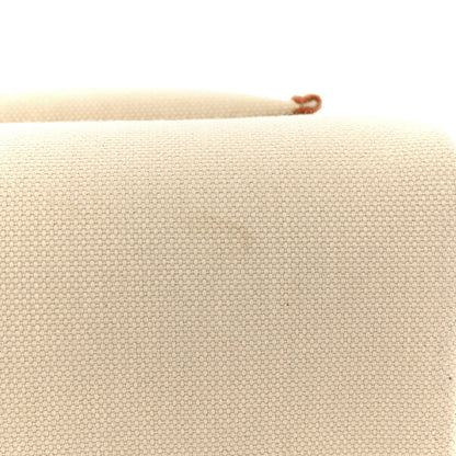 Hermes Military Toile Vache Hunter Horseshoe Herbag Zip Retourne 31 PM Beton Naturel 12 of 17