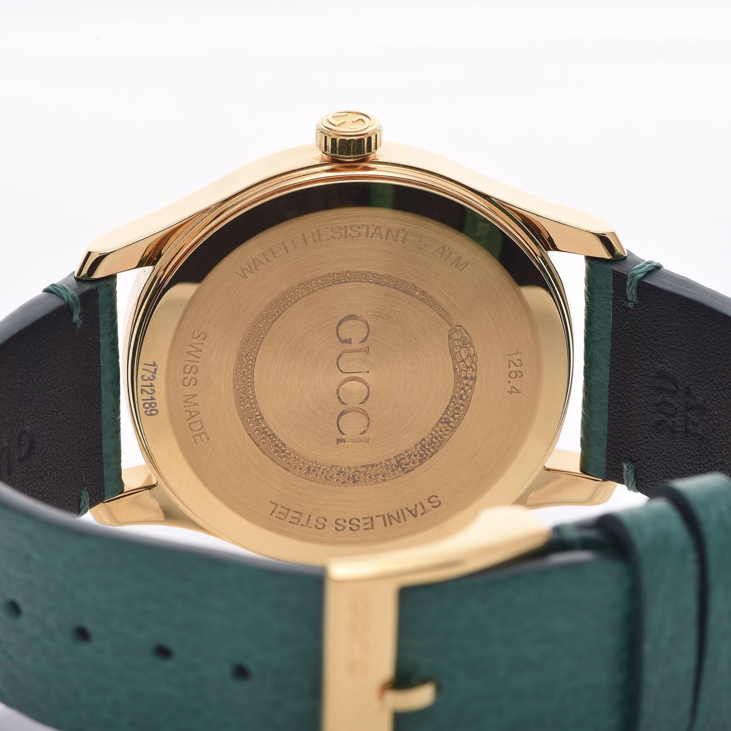 Stainless Steel Calfskin 38mm G-Timeless Bee Quartz Watch Green