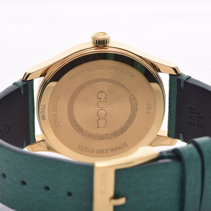 Gucci Stainless Steel Calfskin 38mm G-Timeless Bee Quartz Watch Green 5 of 8