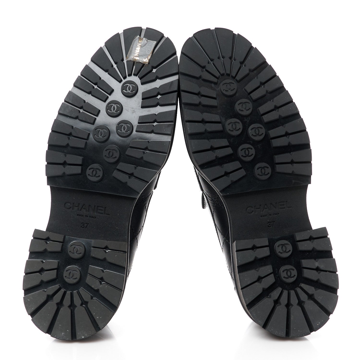 Chanel Calfskin Quilted CC Mocassin Loafers 37 Black 5 of 8