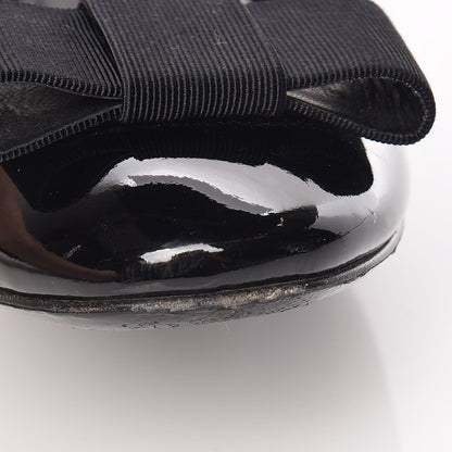 Louis Vuitton Patent Grosgrain Bow Ballet Flats 40 Black 15 of 16