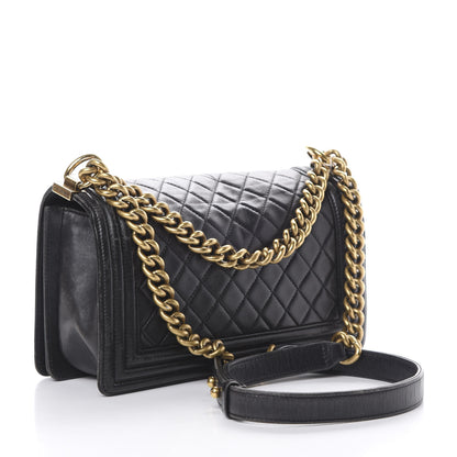 Chanel Calfskin Quilted Medium Boy Flap Black 2 of 20