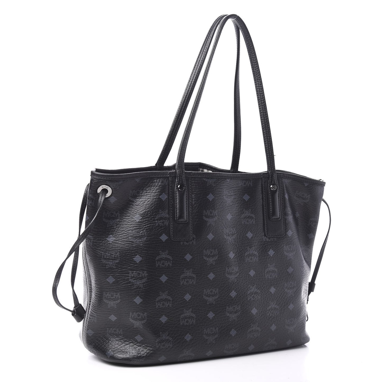 Visetos Medium Liz Reversible Shopper Tote Black