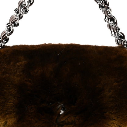 Chanel Rabbit Fur Chain Flap Brown 8 of 11