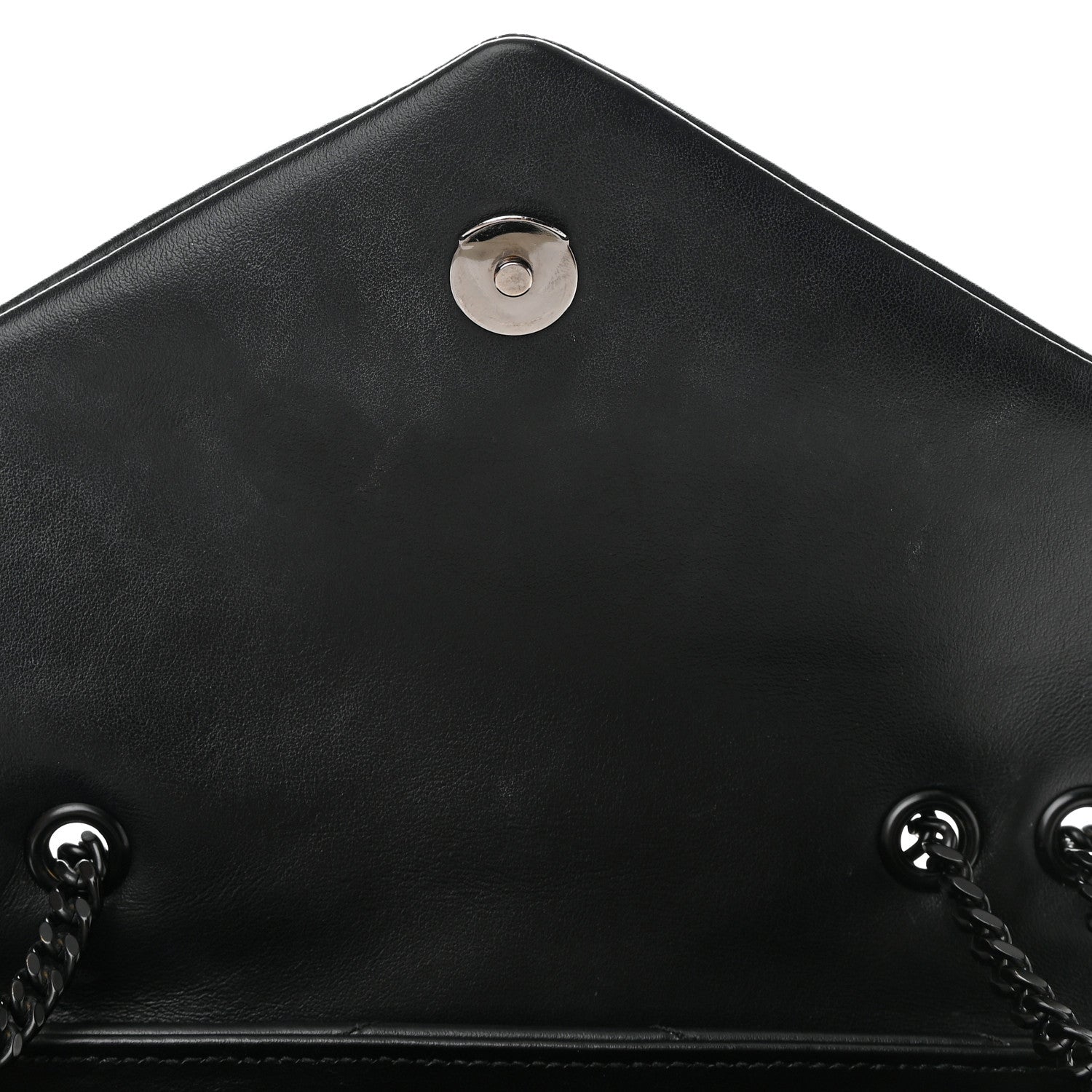 Saint Laurent Calfskin Y Quilted Monogram Small Loulou Chain Satchel Black 12 of 14