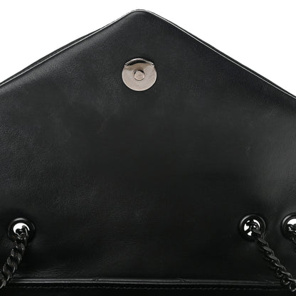 Saint Laurent Calfskin Y Quilted Monogram Small Loulou Chain Satchel Black 12 of 14