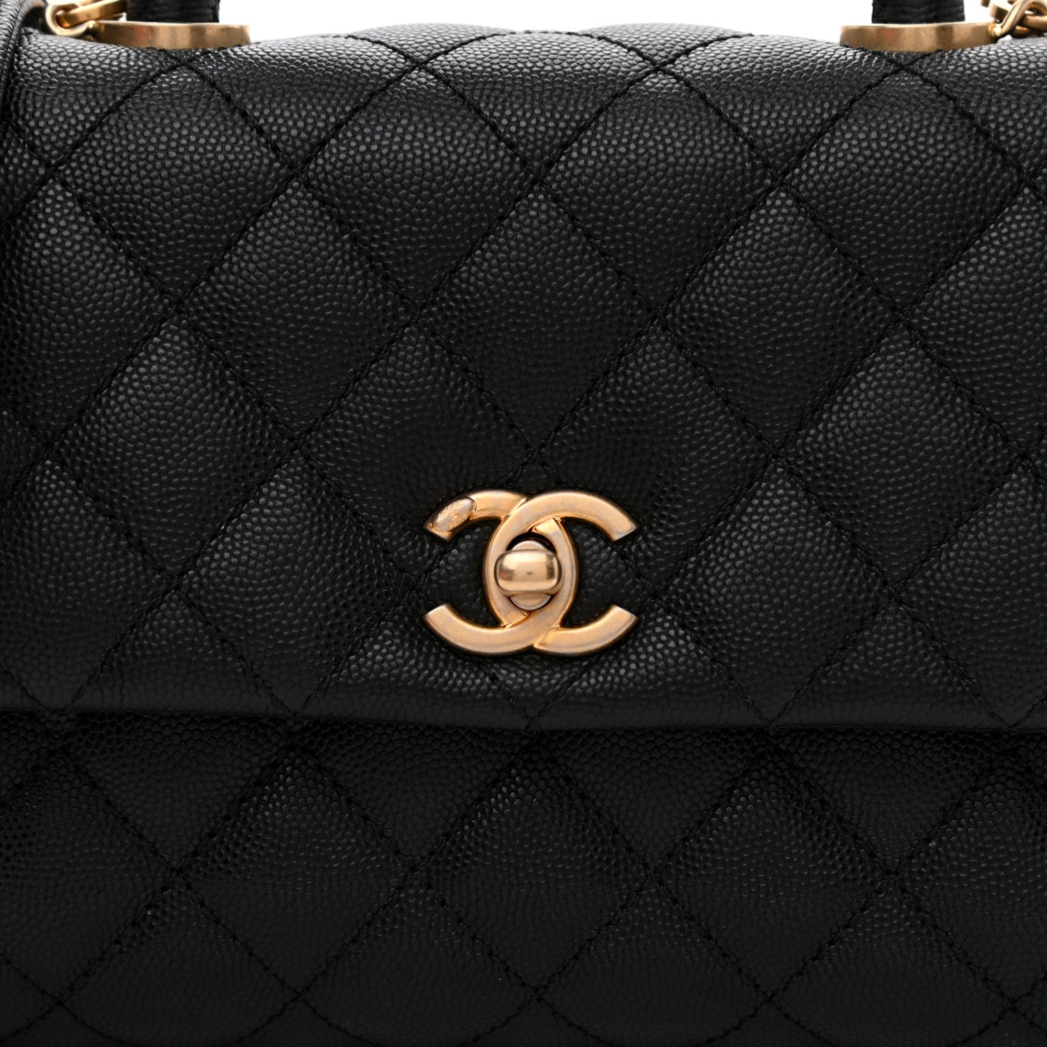 Chanel Caviar Quilted Mini Coco Handle Flap Black 6 of 8