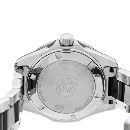 Tag Heuer Stainless Steel Diamond Bezel 35mm Aquaracer Quartz Watch Black WAY131E 4 of 4