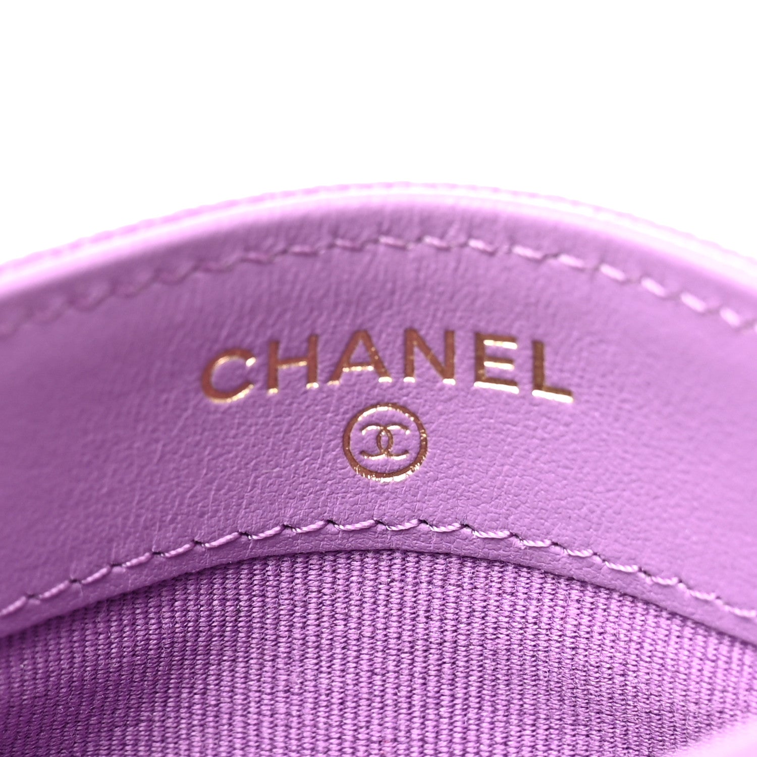 Chanel Caviar Quilted Card Holder Purple 6 of 9