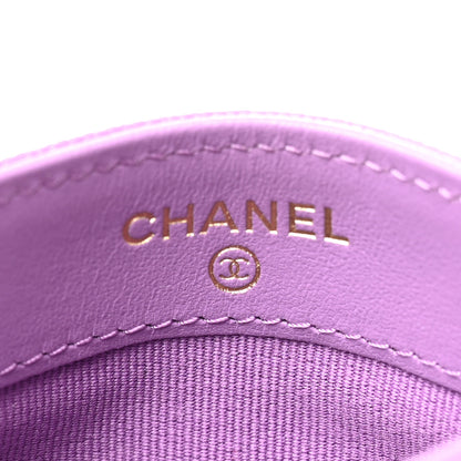 Chanel Caviar Quilted Card Holder Purple 6 of 9