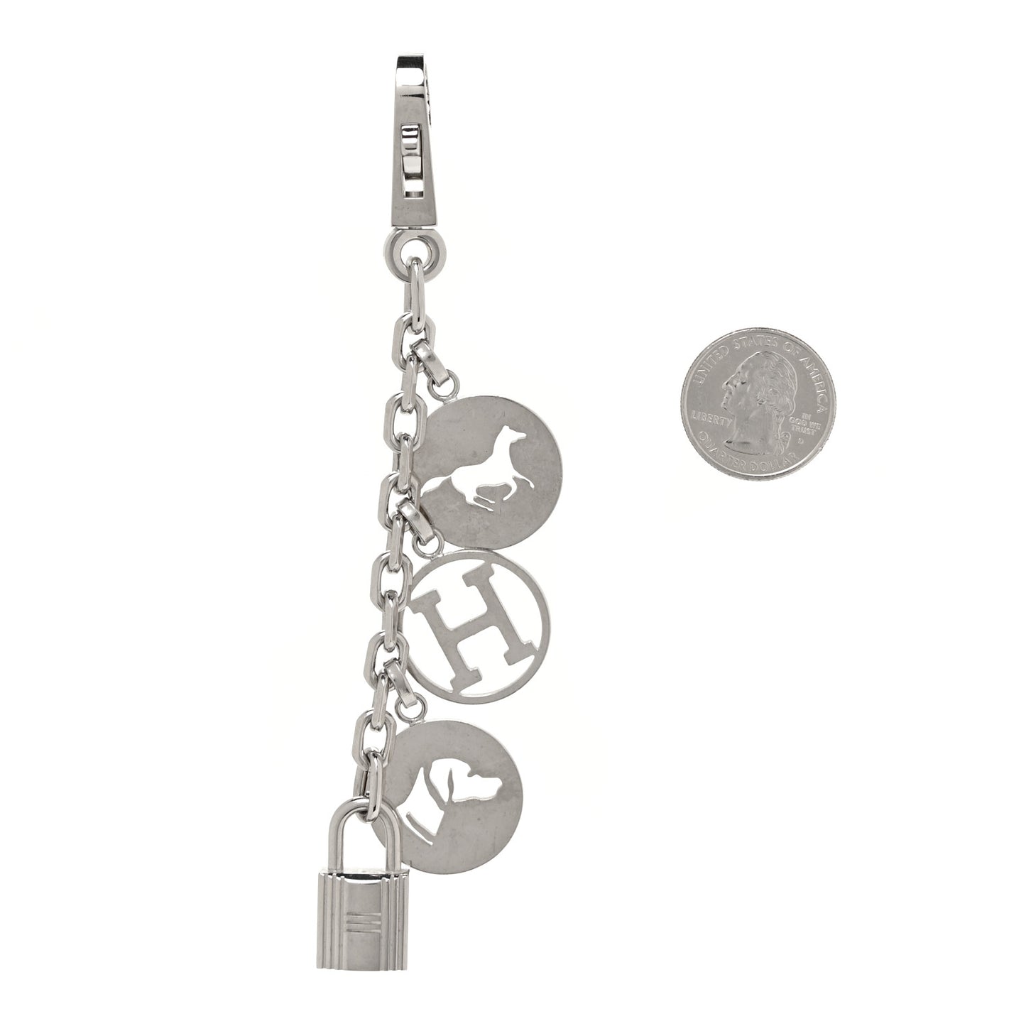 Palladium Breloque Bag Charm Silver