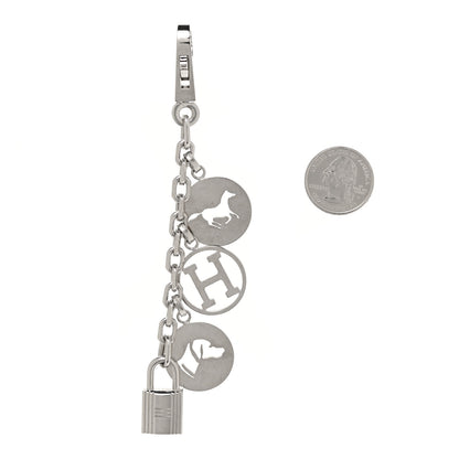 Hermes Palladium Breloque Bag Charm Silver 2 of 3