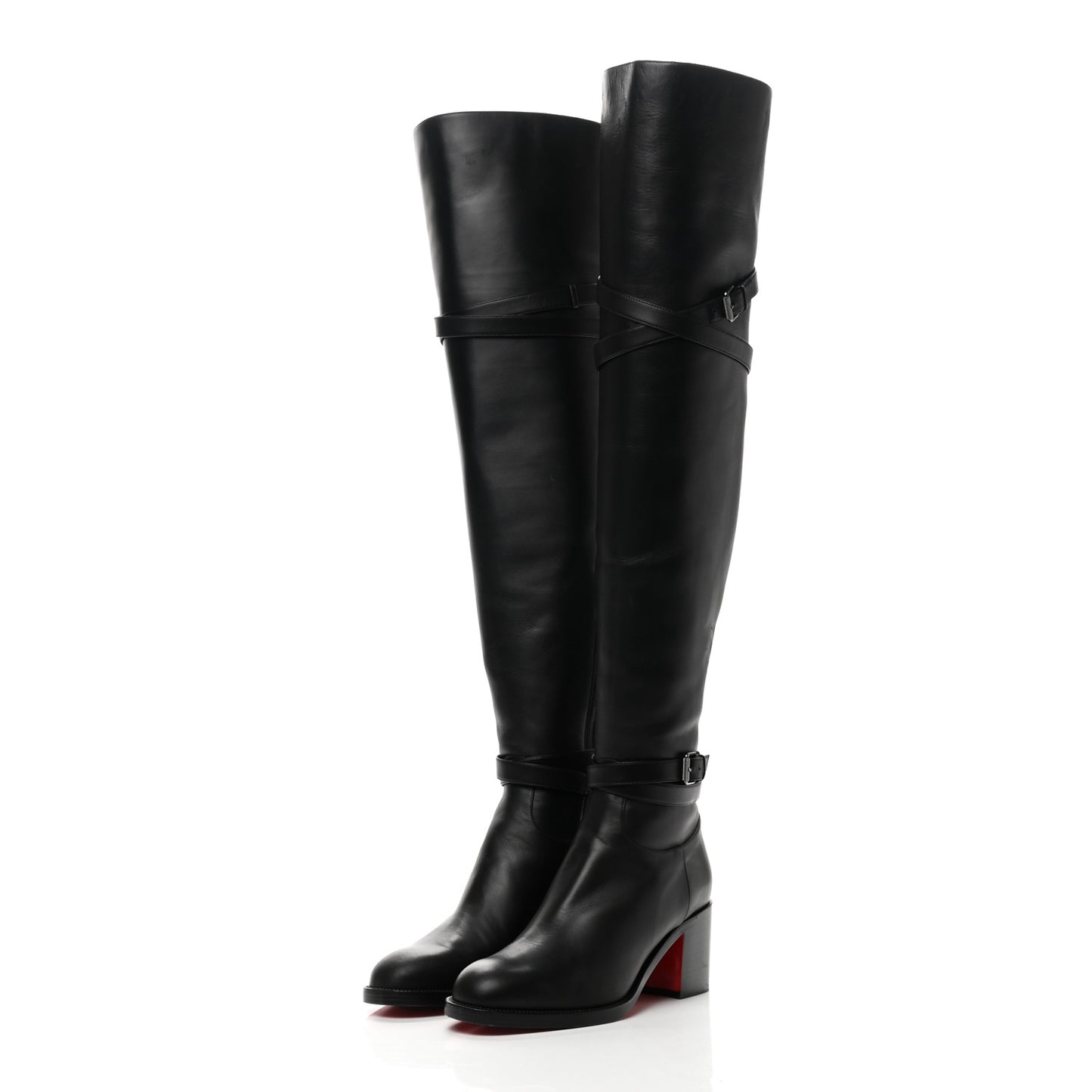 Calfskin Karialta 70 Over The Knee Boots 37.5 Black
