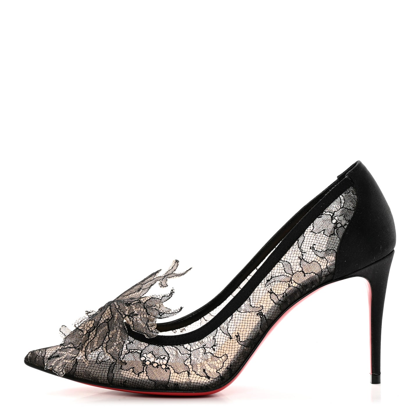 Satin Lace Delicatissima 85 Pumps 37.5 Black