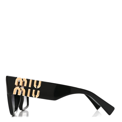 Miu Miu Acetate Rectangle Sunglasses SMU 10W Black 6 of 14