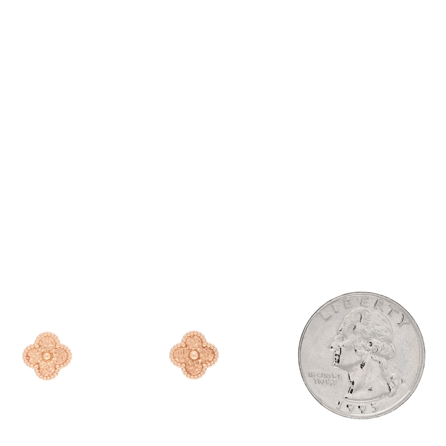 Van Cleef & Arpels 18K Rose Gold Sweet Alhambra Earrings 2 of 5