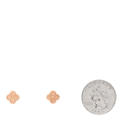 Van Cleef & Arpels 18K Rose Gold Sweet Alhambra Earrings 2 of 5