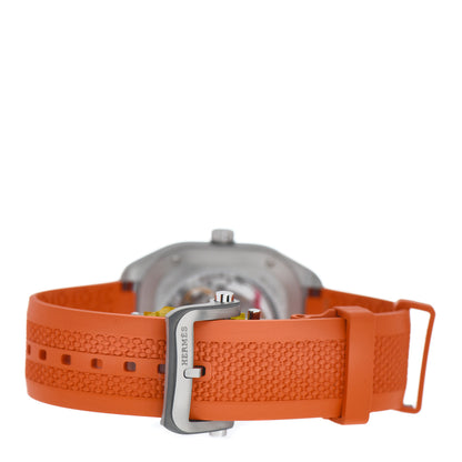 Hermes Titanium Rubber 39mm H08 Automatic Watch Orange 3 of 5
