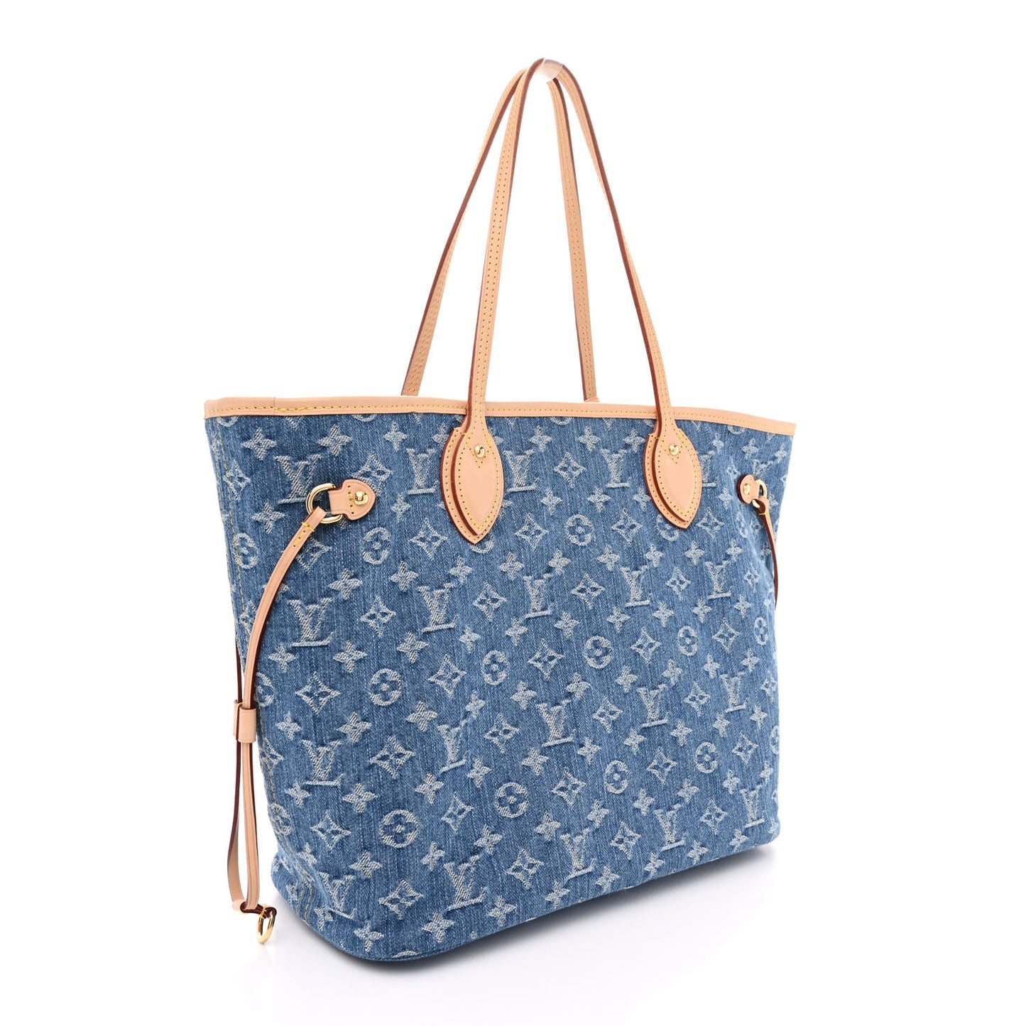 Monogram Denim Neo Neverfull MM Blue
