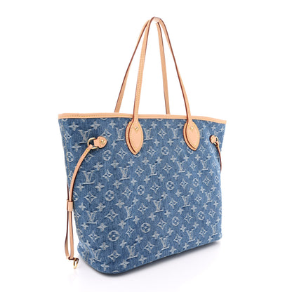 Louis Vuitton Monogram Denim Neo Neverfull MM Blue 4 of 10
