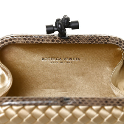 Bottega Veneta Satin Intreccio Impero Ayers Knot Clutch Camel 6 of 11