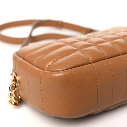 Burberry Lambskin Quilted Mini Lola Camera Bag Maple Brown 8 of 9