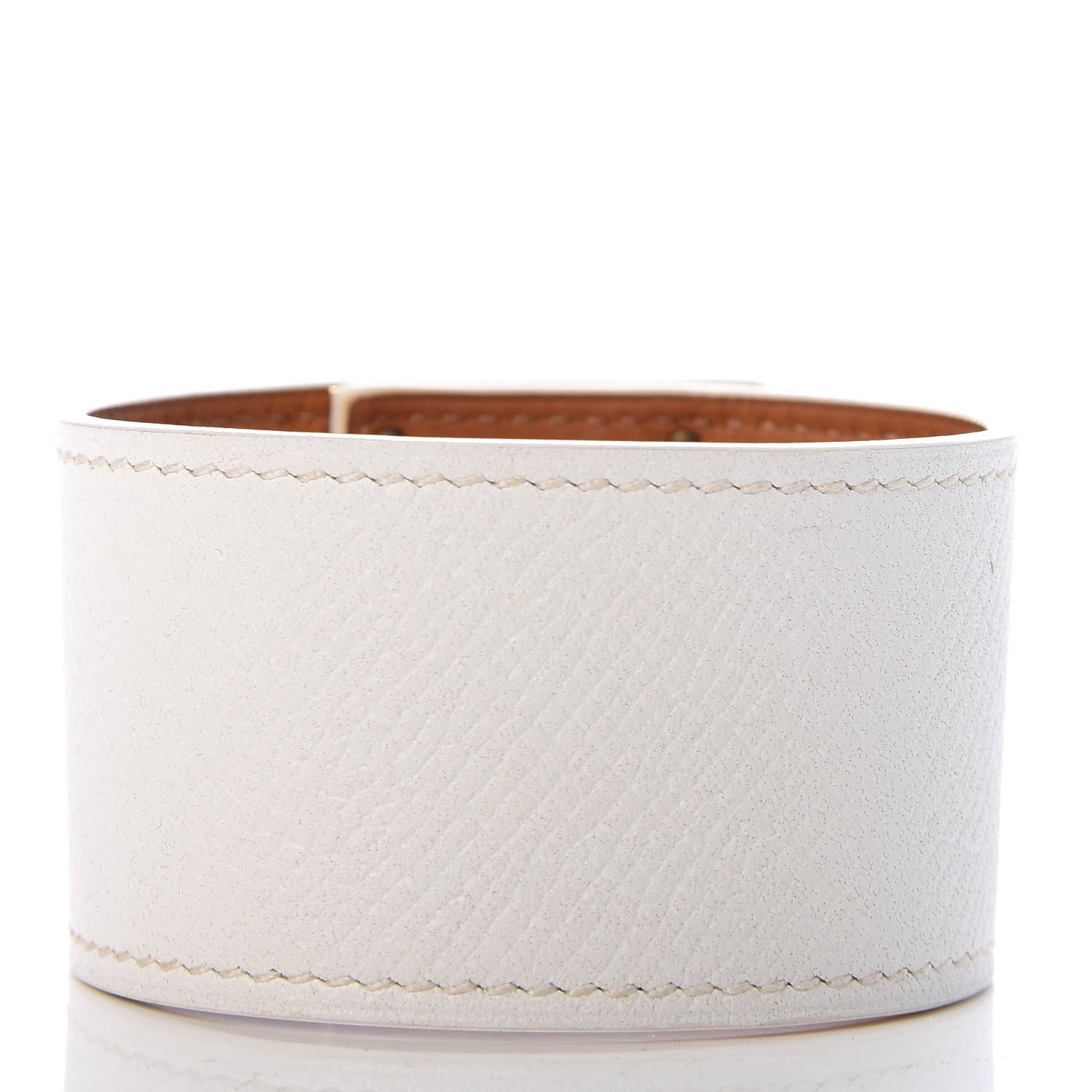 Hermes Epsom Kelly Dog Bracelet White 3 of 7