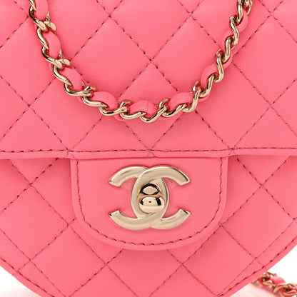 Chanel Lambskin Quilted CC In Love Heart Bag Pink 8 of 11